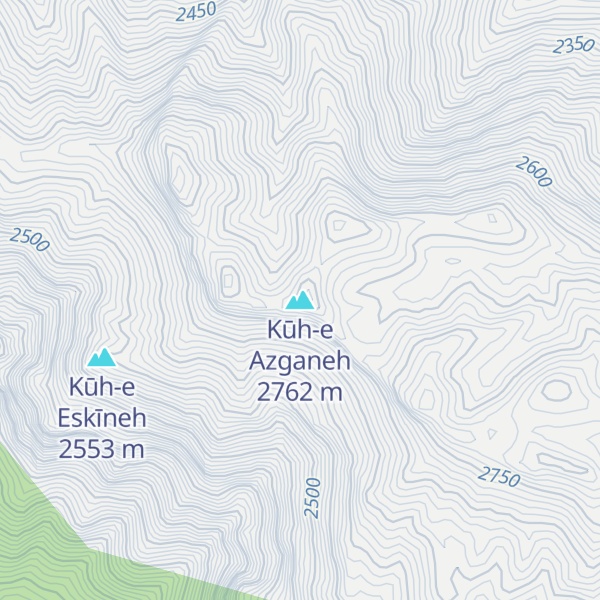 Map of Kūh-e Azganeh