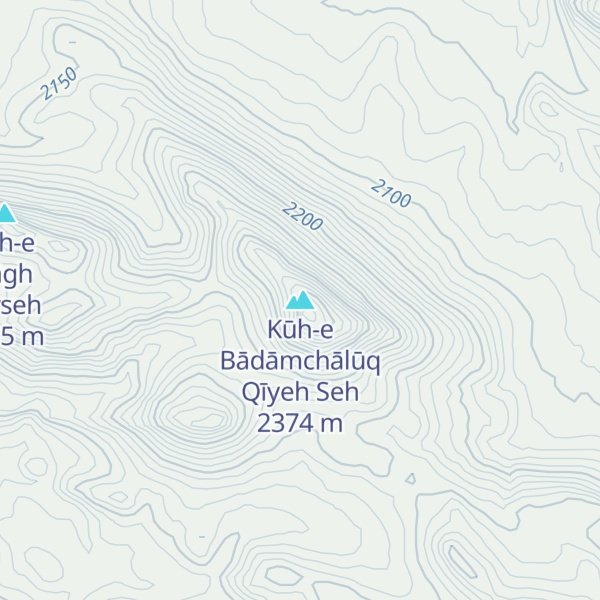 Map of Kūh-e Bādāmchālūq Qīyeh Seh