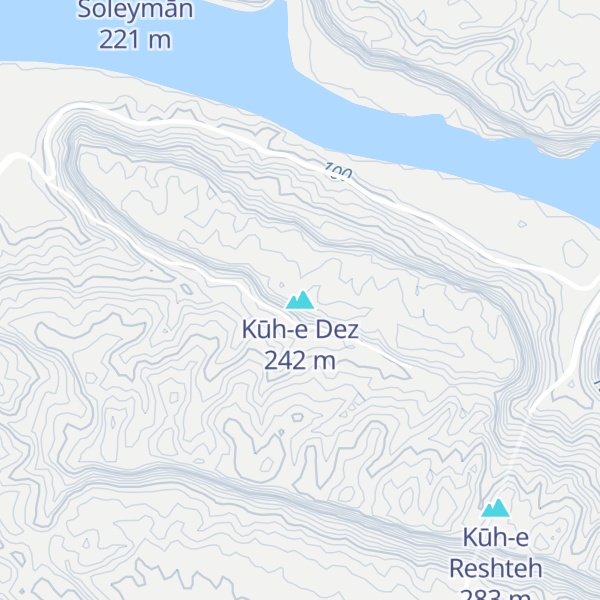 Map of Kūh-e Dez