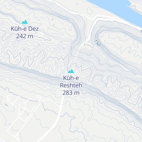 Map of Kūh-e Reshteh
