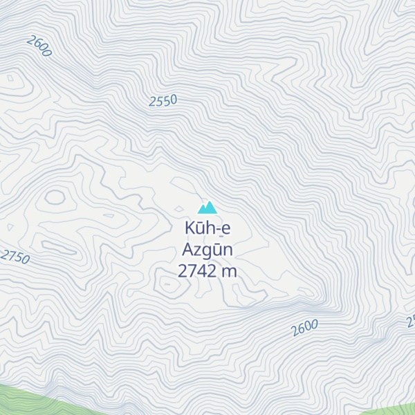 Map of Kūh-e Azgūn