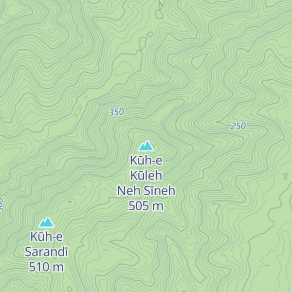 Map of Kūh-e Kūleh Neh Sīneh