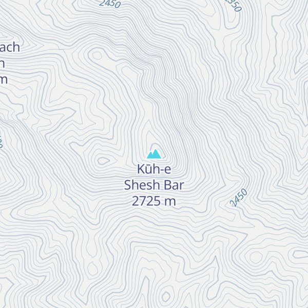 Map of Kūh-e Shesh Bar