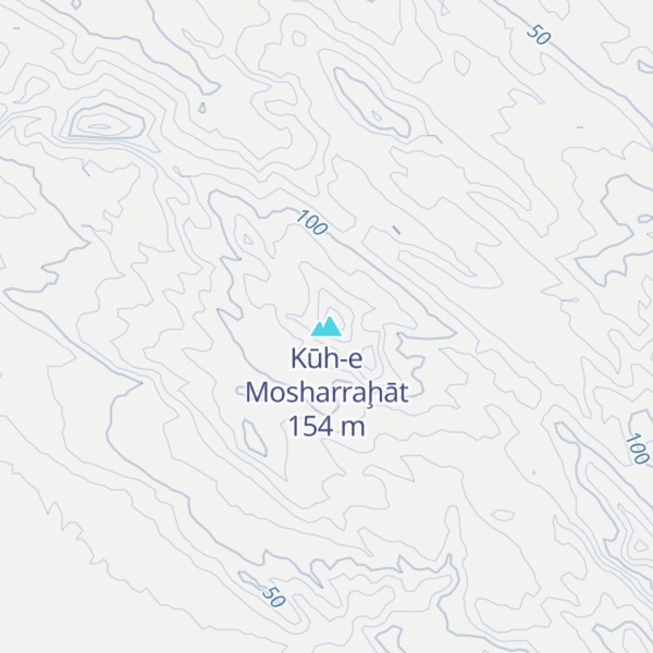 Map of Kūh-e Mosharraḩāt