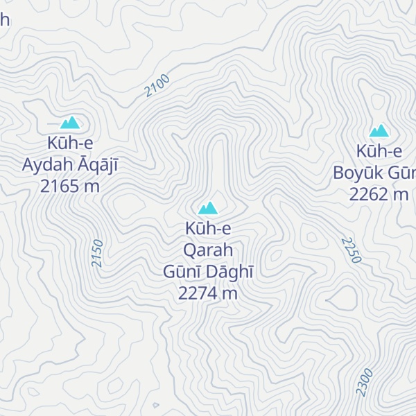 Map of Kūh-e Qarah Gūnī Dāghī