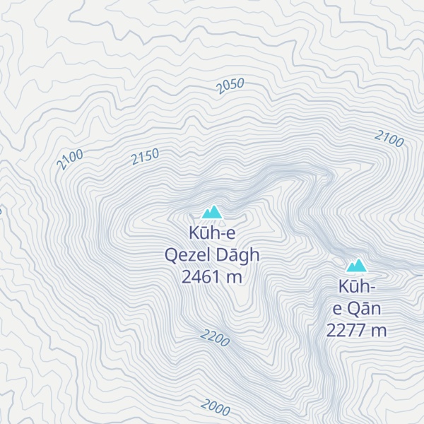 Map of Kūh-e Qezel Dāgh