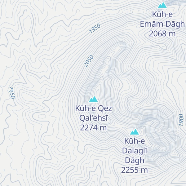 Map of Kūh-e Qarah Dāgh