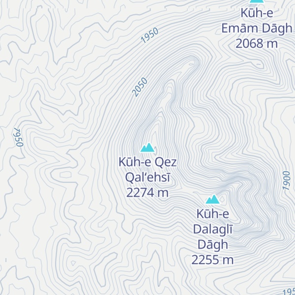 Map of Kūh-e Qez Qal‘ehsī