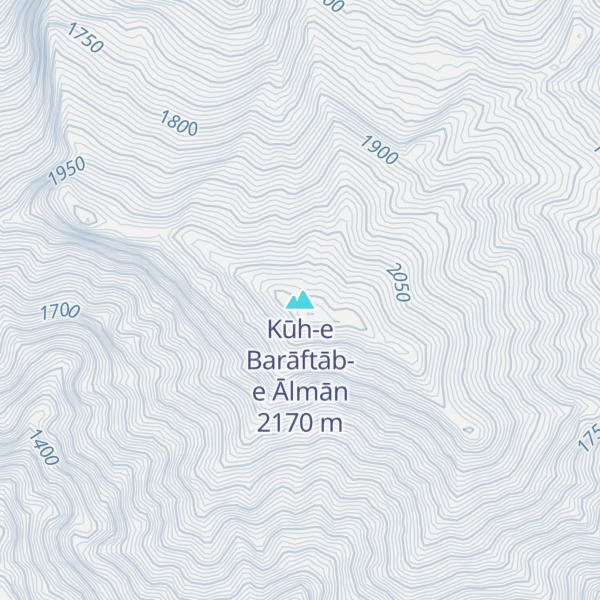 Map of Kūh-e Barāftāb-e Ālmān