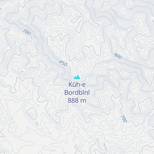 Map of Kūh-e Bordbīnī