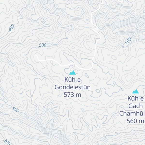 Map of Kūh-e Gondelestūn