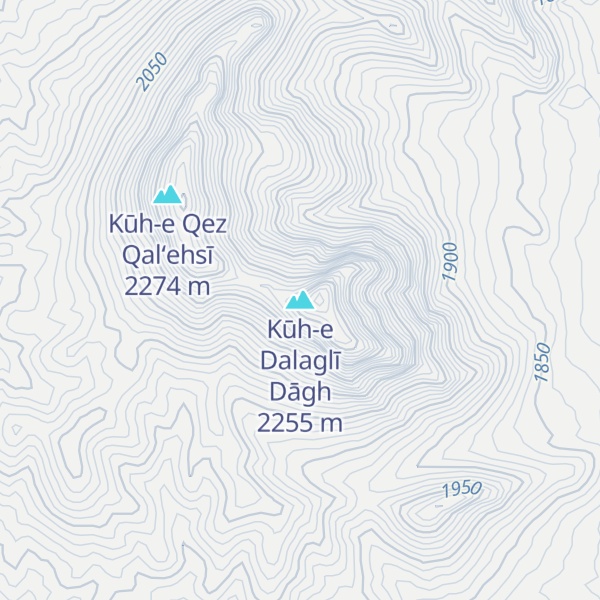 Map of Kūh-e Dalaglī Dāgh