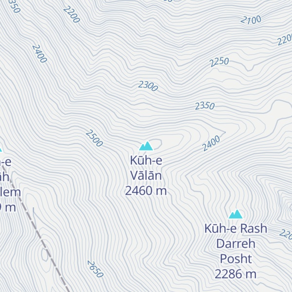 Map of Kūh-e Vālān