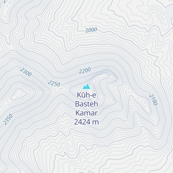 Map of Kūh-e Basteh Kamar