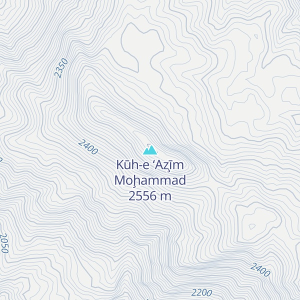 Map of Kūh-e ‘Az̧īm Moḩammad