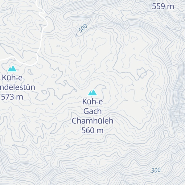 Map of Kūh-e Gach Chamhūleh