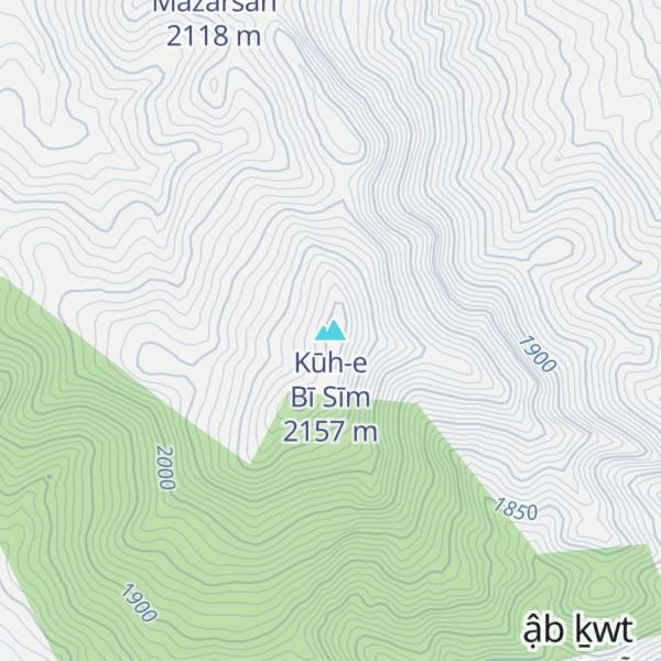 Map of Kūh-e Bī Sīm