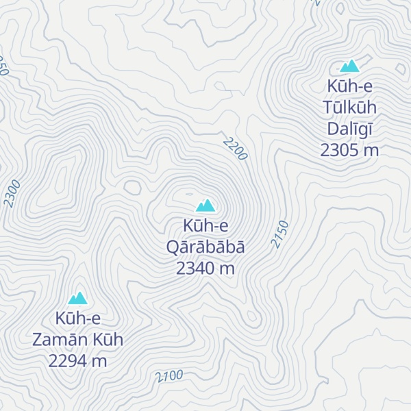 Map of Kūh-e Qārābābā