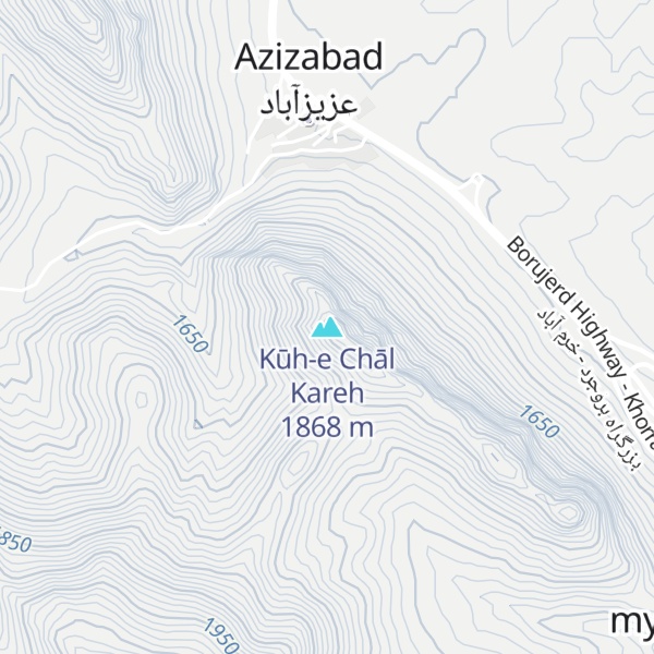 Map of Kūh-e Chāl Kareh