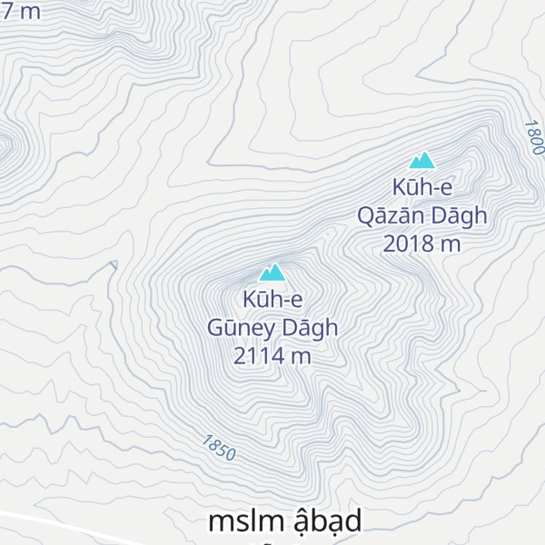 Map of Kūh-e Gūney Dāgh