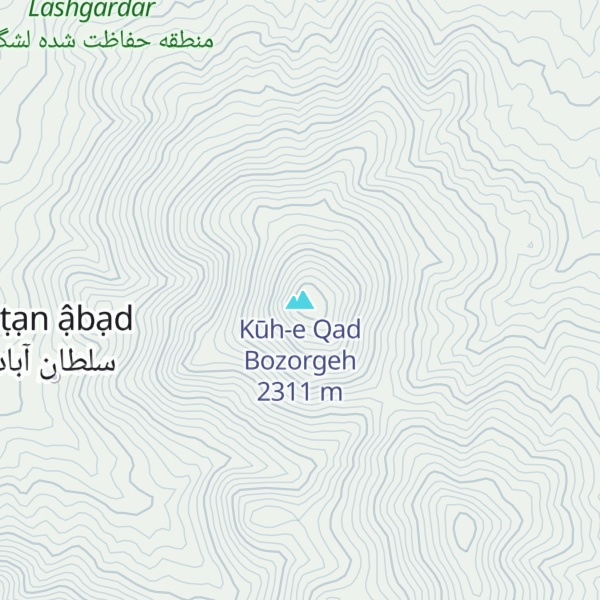 Map of Kūh-e Qad Bozorgeh