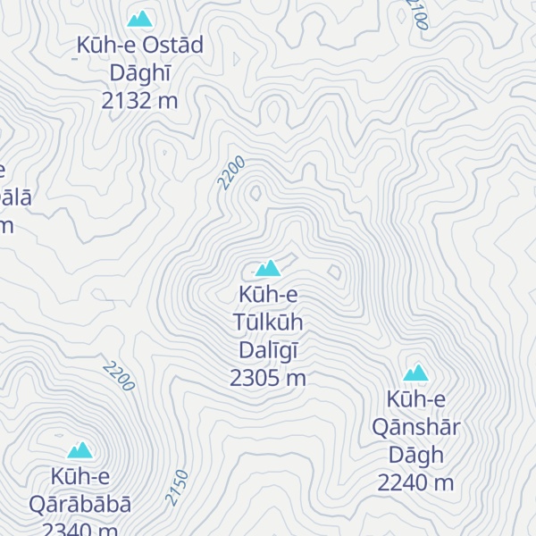 Map of Kūh-e Tūlkūh Dalīgī