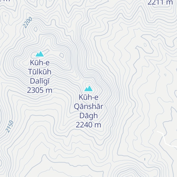 Map of Kūh-e Qānshār Dāgh