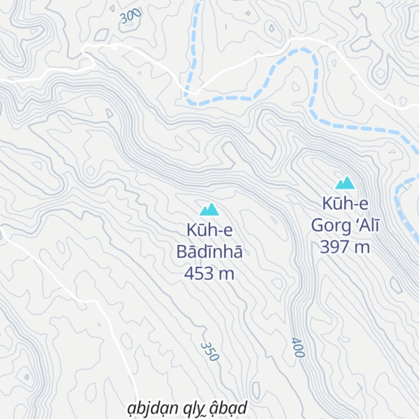 Map of Kūh-e Bādīnhā