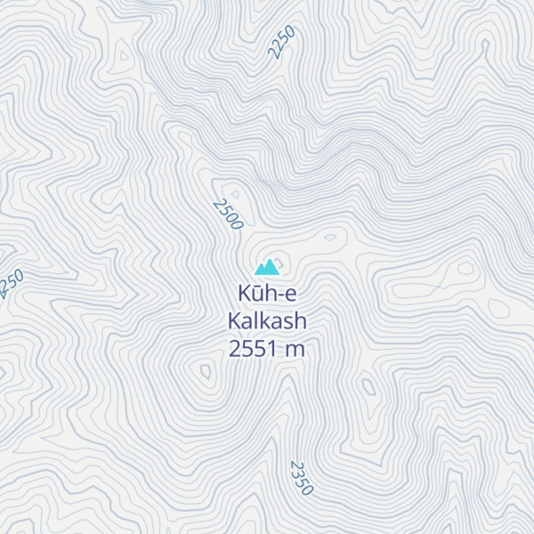 Map of Kūh-e Kalkash
