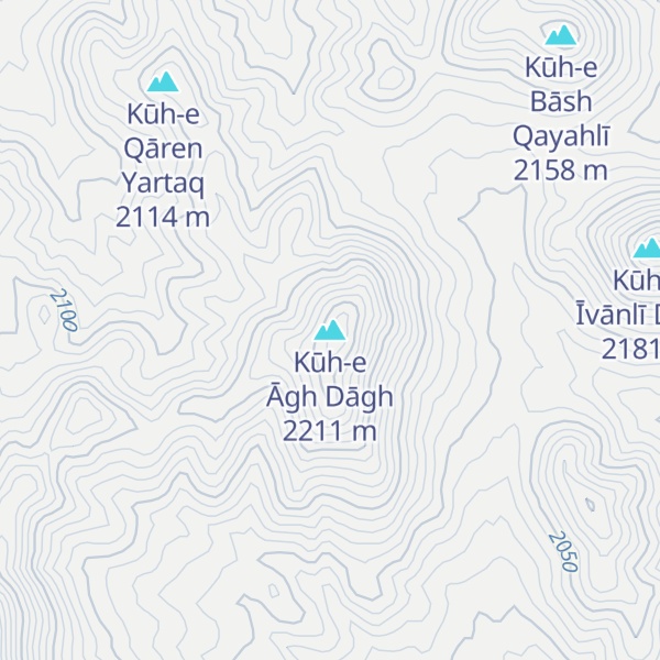 Map of Kūh-e Āgh Dāgh