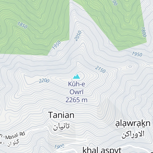 Map of Kūh-e Owrī