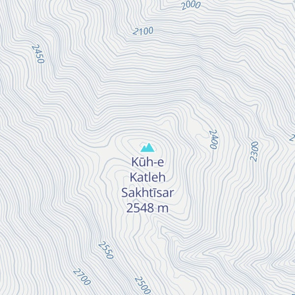 Map of Kūh-e Katleh Sakhtīsar