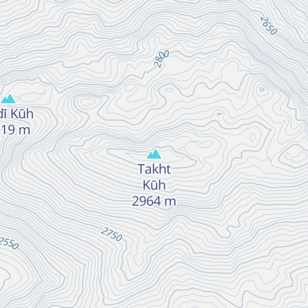 Map of Takht Kūh