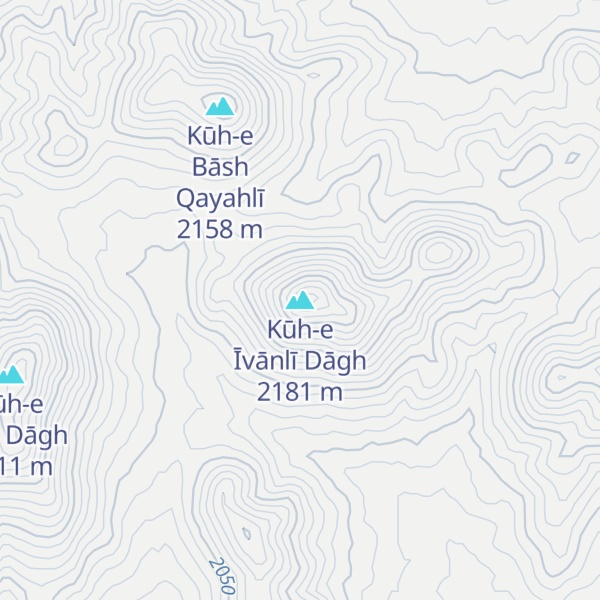 Map of Kūh-e Īvānlī Dāgh