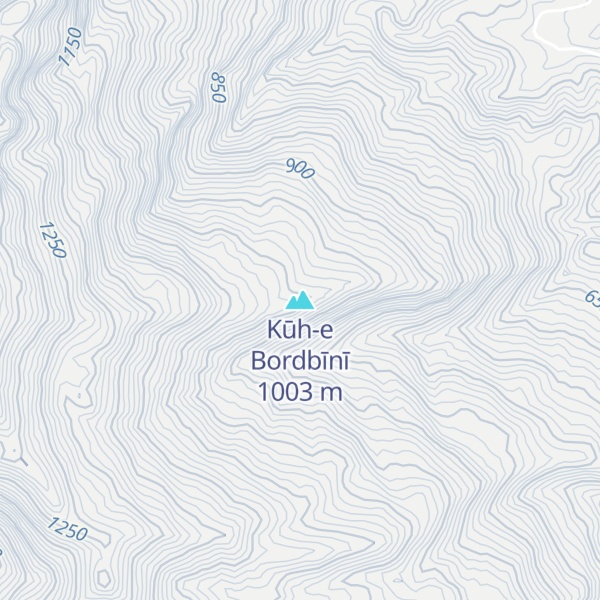 Map of Kūh-e Bordbīnī