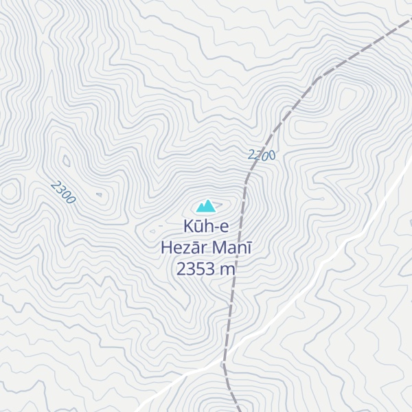 Map of Kūh-e Hezār Manī