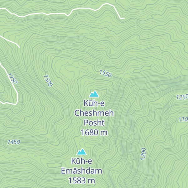Map of Kūh-e Cheshmeh Posht