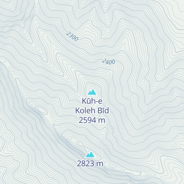 Map of Kūh-e Koleh Bīd