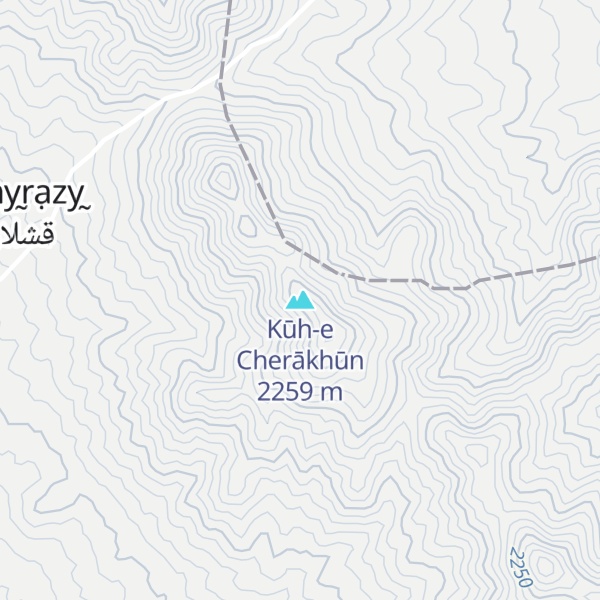 Map of Kūh-e Cherākhūn