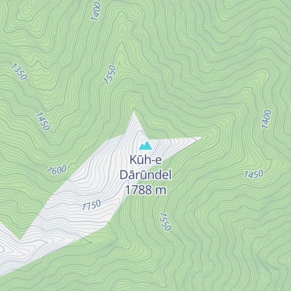 Map of Kūh-e Dārūndel