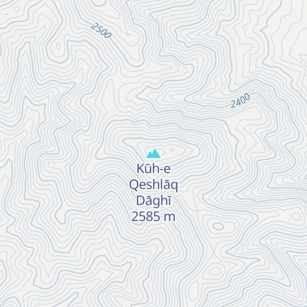 Map of Kūh-e Qeshlāq Dāghī
