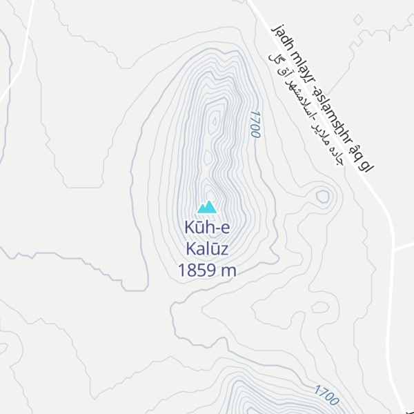 Map of Kūh-e Kalūz