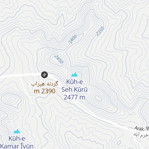 Map of Kūh-e Seh Kūrū