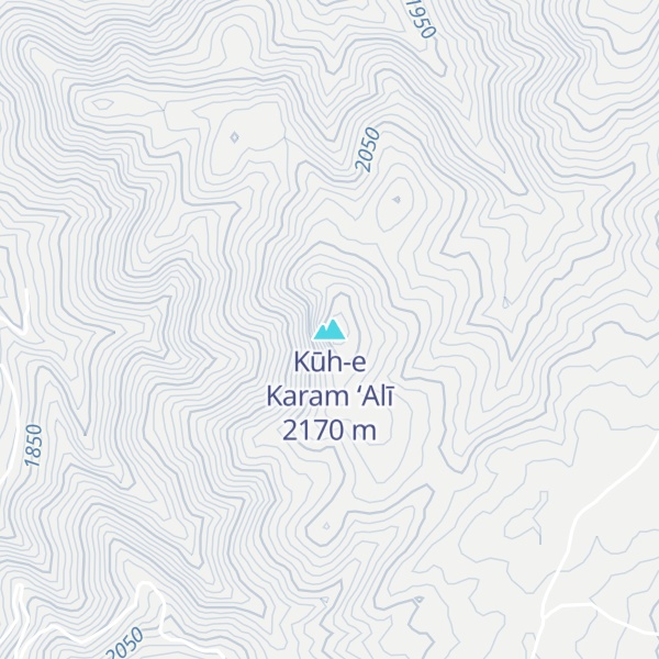 Map of Kūh-e Karam ‘Alī