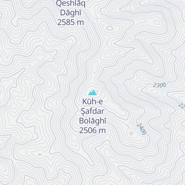 Map of Kūh-e Şafdar Bolāghī