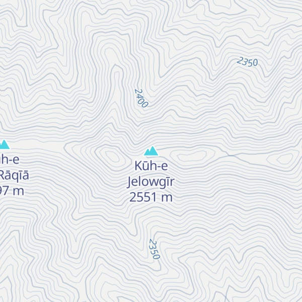 Map of Kūh-e Jelowgīr