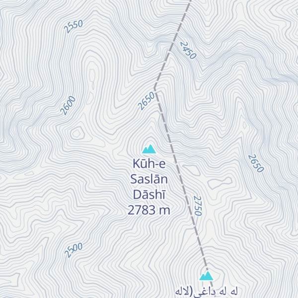 Map of Kūh-e Saslān Dāshī