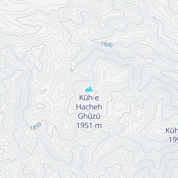 Map of Kūh-e Hacheh Ghūzū