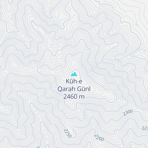 Map of Kūh-e Qarah Gūnī