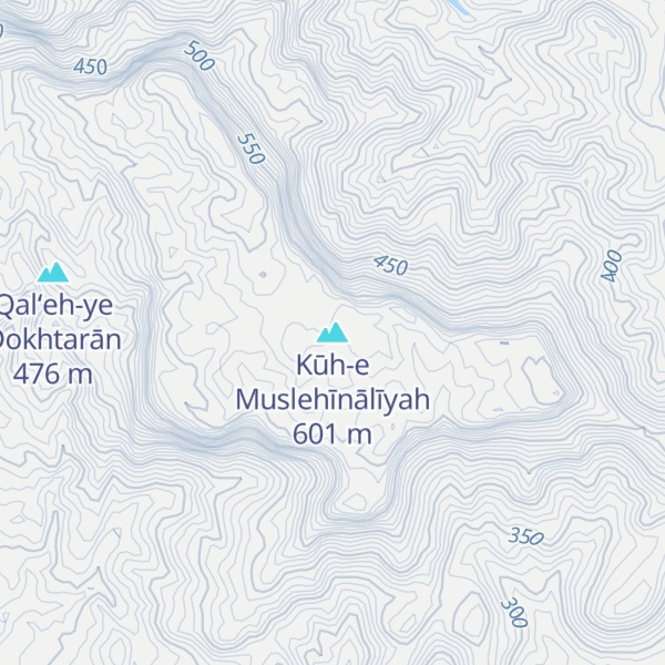 Map of Kūh-e Muslehīnālīyah